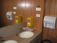  Sharps disposal containers are in virtually all toilets in Australia, even on the ferry
